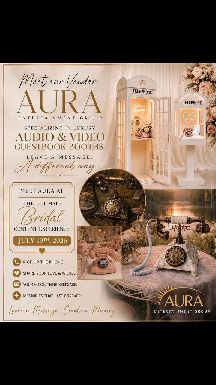 Aura Entertainment Group voicemail booth for the bridal content experience