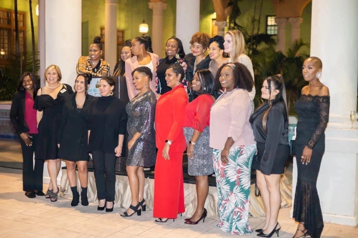 Guests gathered for a coordinated evening celebration