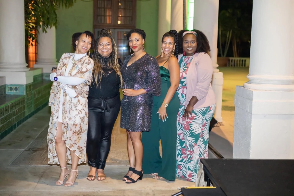 Guests gathered at a celebration