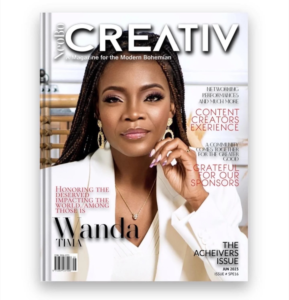 A magazine cover feature